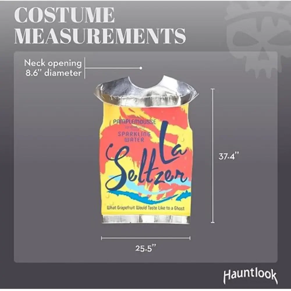 Brand New Hauntlook Drink Can Seltzer Halloween Costume Dress Up Adult OS